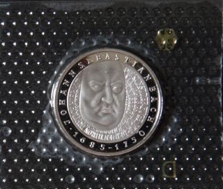 Germany 10 Mark Proof Silver Coin 2000 D Johann Bach photo