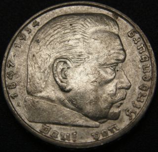 Third Reich Silver Coin 5 Reichsmark 1936 A photo