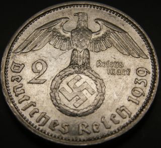 Third Reich Silver Coin 2 Reichsmark 1939 A photo