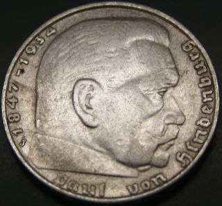 Third Reich Silver Coin 2 Reichsmark 1938 J photo