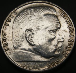 Third Reich Silver Coin 2 Reichsmark 1938 E photo