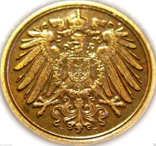 Germany - German Empire - German 1904d Pfennig Coin - Vintage photo