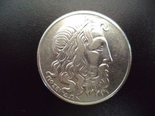 Greece 20 Drachmai 1930 Poseidon Silver Coin photo