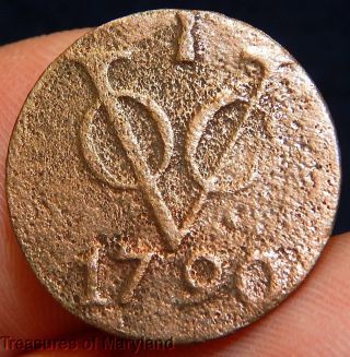 1790 Voc Duit Dutch East India Company (spice Trade) Shipwreck Coin (x1) photo