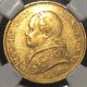 1866 R Xxi,  Italy 20 Lire,  Papal States,  Ngc Au58,  Gold Coin Rare,  Pope Pius Ix Coins: World photo 1