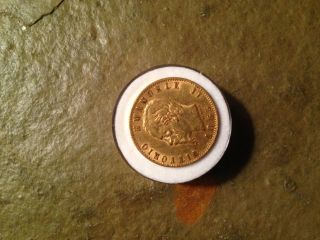 1865 Italy Vittorio Emanuele Ii 20 L Gold Coin photo