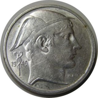 Elf Belgium 50 Francs 1949 French Silver photo