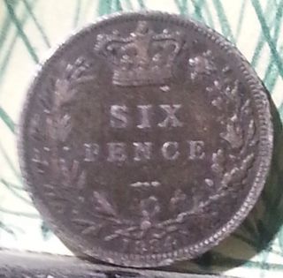 Uk (great Britain) 1884 Sixpence Silver, .  Ruler: Victoria photo