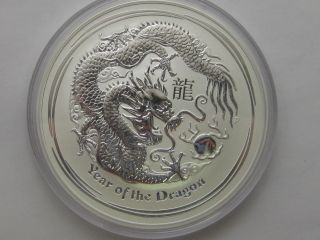 2012 Australia Lunar Year Of The Dragon 10 Oz Silver 999 $10 Coin With S/h photo