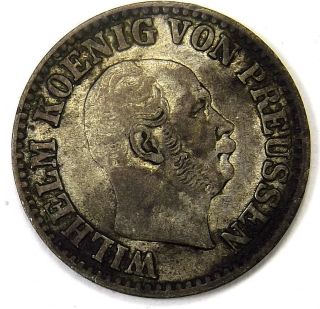 Germany Prussia 1/2 Groschen,  5 Pfennig,  1872 B Silver Coin photo