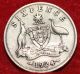 1924 Australia 6 Pence Silver Foreign Coin S/h Australia photo 1