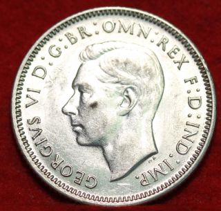 1943 - S Australia 1 Schilling Silver Foreign Coin S/h photo