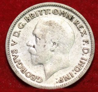 1931 Great Britain 6 Pence Silver Foreign Coin S/h photo