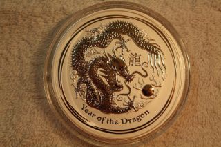 2012 - P Australia Dragon.  999 Silver Kilo Uncirculated Coin photo