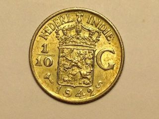 Netherlands East Indies 1/10 Gulden,  1942 photo