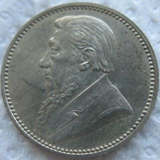 1896 South Africa 6 Pence Unc.  Cleaned photo