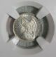 1896so Chile Silver 5 Centavos Small 6 Ngc Ms 66 South America photo 2