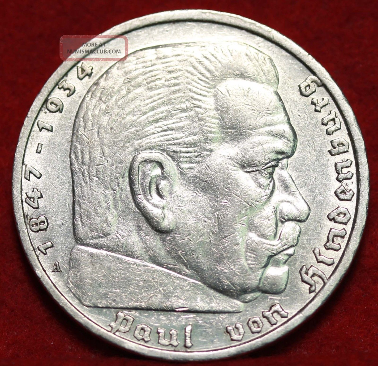 1938 A Germany 5 Mark Silver Foreign Coin S/h