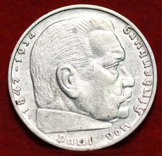 1939 - F Germany 2 Mark Silver Foreign Coin S/h photo