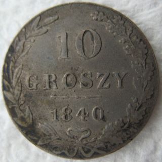 1840 Mw Russia Poland 10 Groszy photo