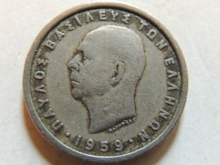 1959 Greek Two Drachma Coin photo