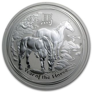Wow 2014 Pure.  999 Silver 2 Oz Year Of The Horse Perth $69.  88 photo