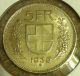 Switzerland 5 Francs 1939 B Silver Coin Swiss Helvetica Europe photo 1