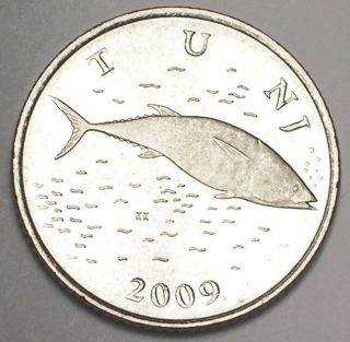 2009 Croatia Croatian 2 Kune Tuna Fish Coin Au photo