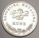 2009 Croatia Croatian 2 Kune Tuna Fish Coin Au Europe photo 1