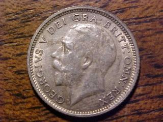 1926 Great Britain Silver Sixpence In Au,  Km 828 photo
