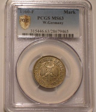 1960 F Mark Of Germany; Pcgs Ms 63 Uncirculated photo