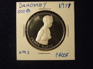 1971 500 Franc Dahomey Silver Proof photo