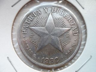 Silver Un Peso Patria Y Libertad 1932 photo