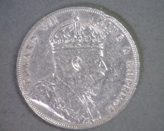 1907 Straits Settlements Silver Dollar photo