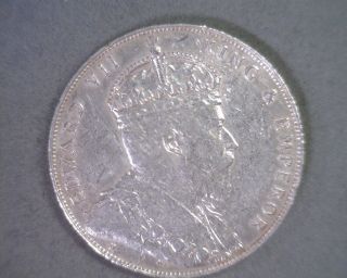 1907 - H Straits Settlements Silver Dollar photo