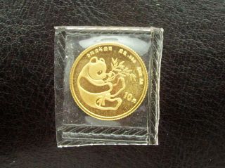 1984 China Panda 10 Yuan 1/10 Oz Gold Coin photo