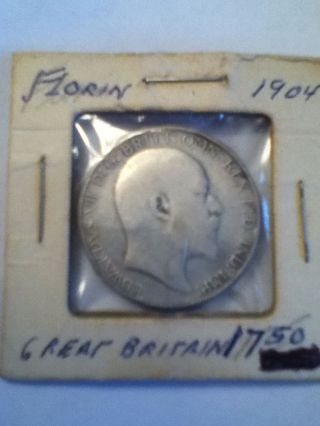 Great Britian 1904 Sterling Silver Florin photo