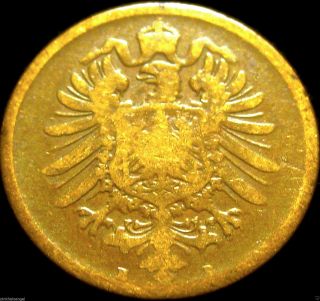 Germany - German Empire - German 1875b 2 Pfennig Coin - Great Coin photo