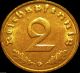 Germany - German 3rd Reich - German 1939g 2 Reichspfennig Coin Wwii - Rare Coin Germany photo 1