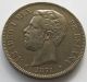 Spain,  Large Silver Coin,  5 Pesetas 1871 (71) Sd - M,  Top,  Amadeao I Europe photo 1