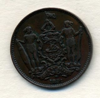 1891 British North Borneo One Cent. photo