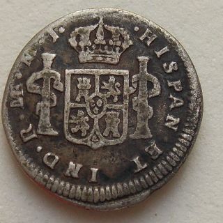 1778 1/2 (half) Reales Mexico - Silver Coin photo
