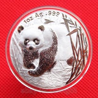 Exquisite 2002 Chinese Panda Silver Coin photo