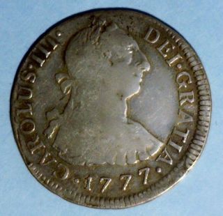Peru 2 Reales 1777 Lima Mj Fine Plus 0.  9000 Silver Coin photo