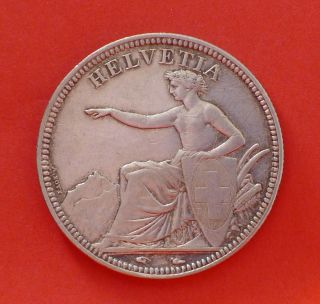 1850 Switzerland Suisse 5 Franc photo