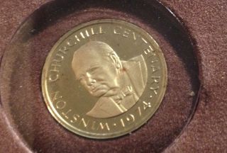 1974 Turks And Caicos 50 Crowns Gold Coin 12k Winston Churchill Rare With photo