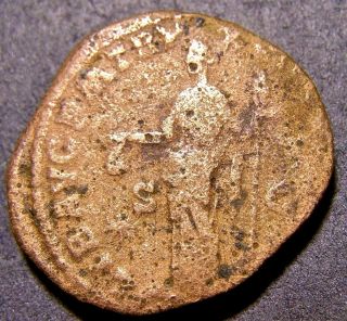 Lady Liberty,  Thick Roman Sestertius Coin,  Emperor Commodus? photo