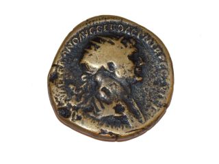 Ancient Roman Bronze Coin Dupondius Coin Trajan photo