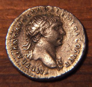 123 Ad Silver Replica Denarius - Hadrian / Victoria With Trophy (vf - 30) photo