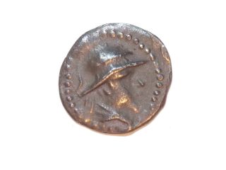 Ancient Indo Greek Silver Obol Eukratides Baktrian photo